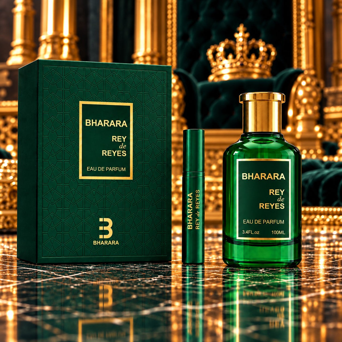 Bharara Rey de Reyes Eau de Parfum 3.4 oz with Travel Spray